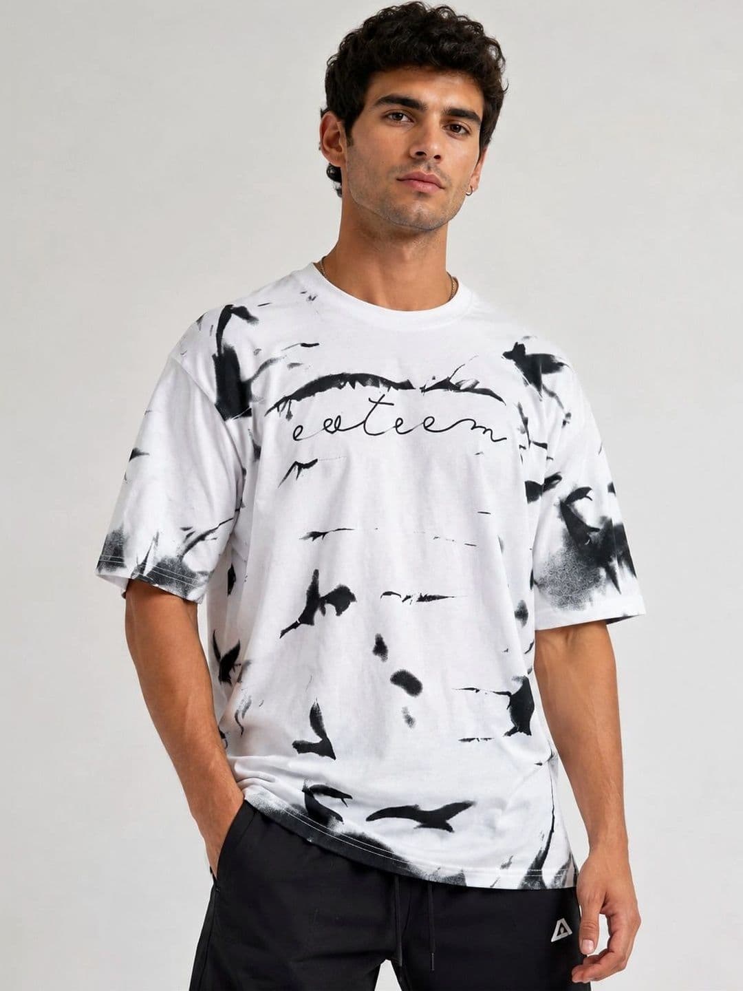 AEMA Men Tie and Dye Relaxed Fit T-shirt - view 1
