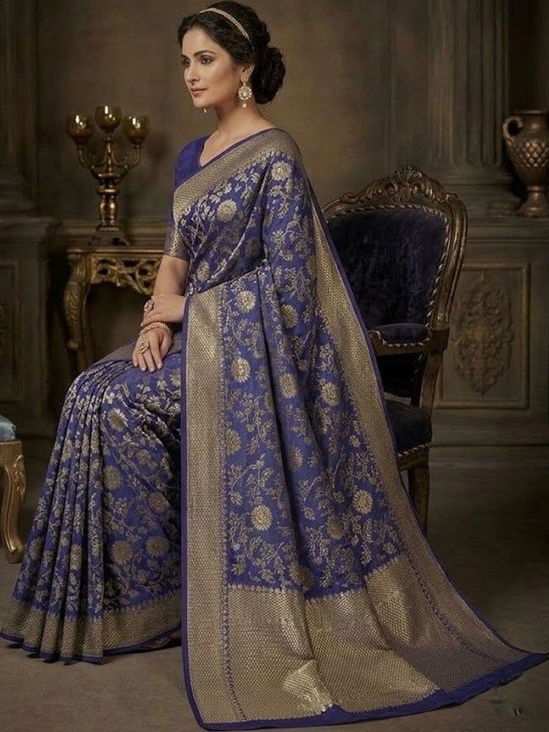 MITAL ENTERPRISE Zari Art Silk Saree thumbnail 5