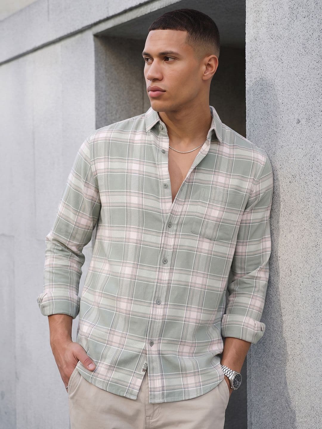 The Roadster Life Co. Tartan Checked Casual Shirt - view 1