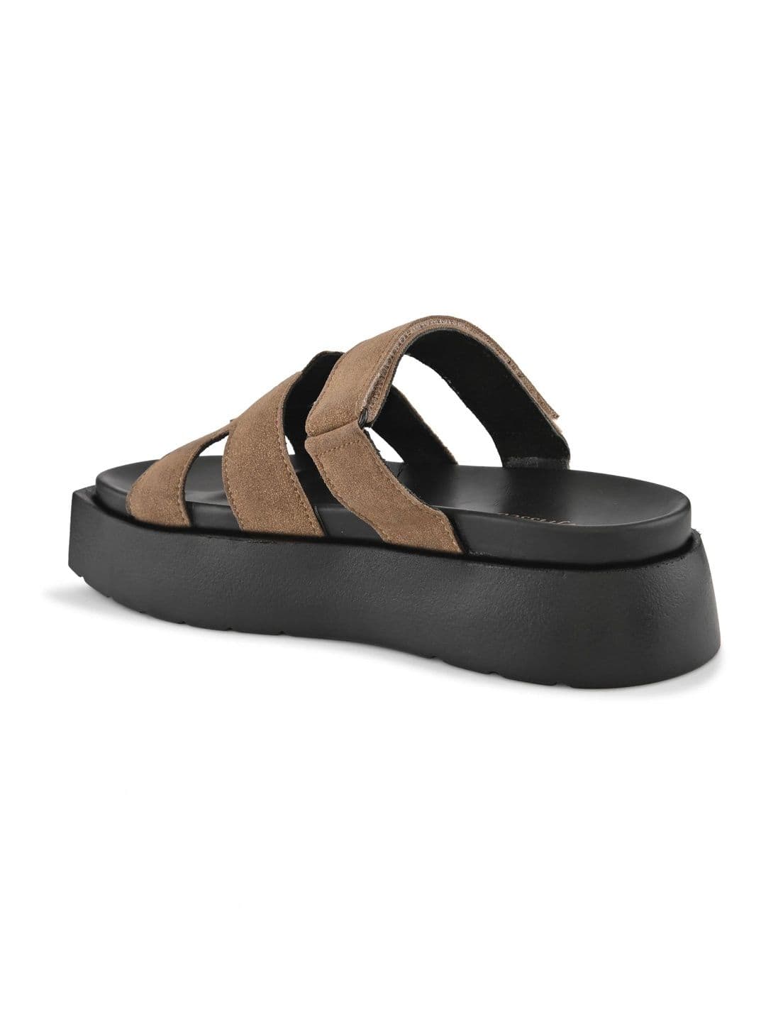 San Frissco Men Beige Casual Wide Strap Sandals with Cushioned Footbed and Chunky Sole thumbnail 7