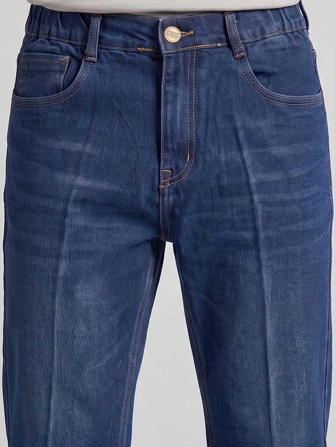 dolsia Men Straight Fit Mid-Rise Light Fade Stretchable Jeans thumbnail 2