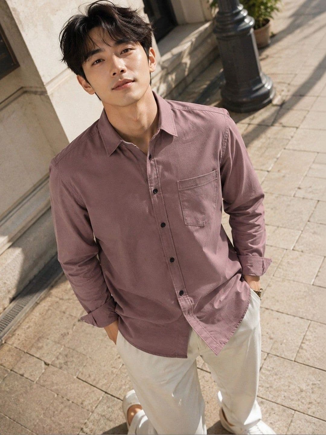 BAESD Men Premium Slim Fit Casual Shirt - view 1