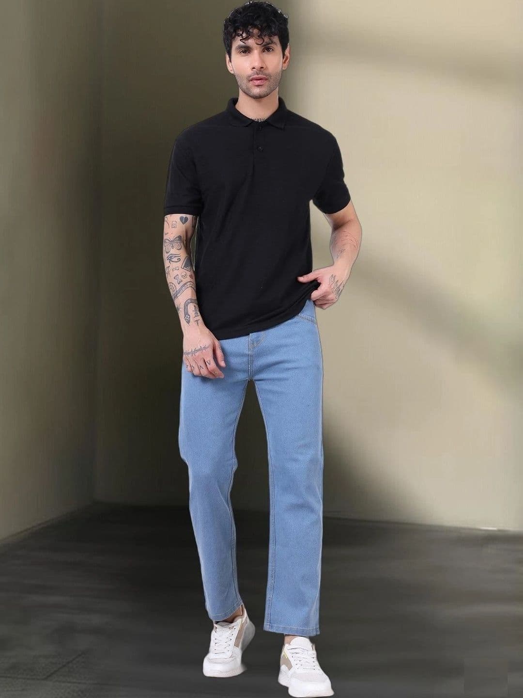 UNIFAV FASHION Men Straight Fit Mid-Rise Jeans thumbnail 4