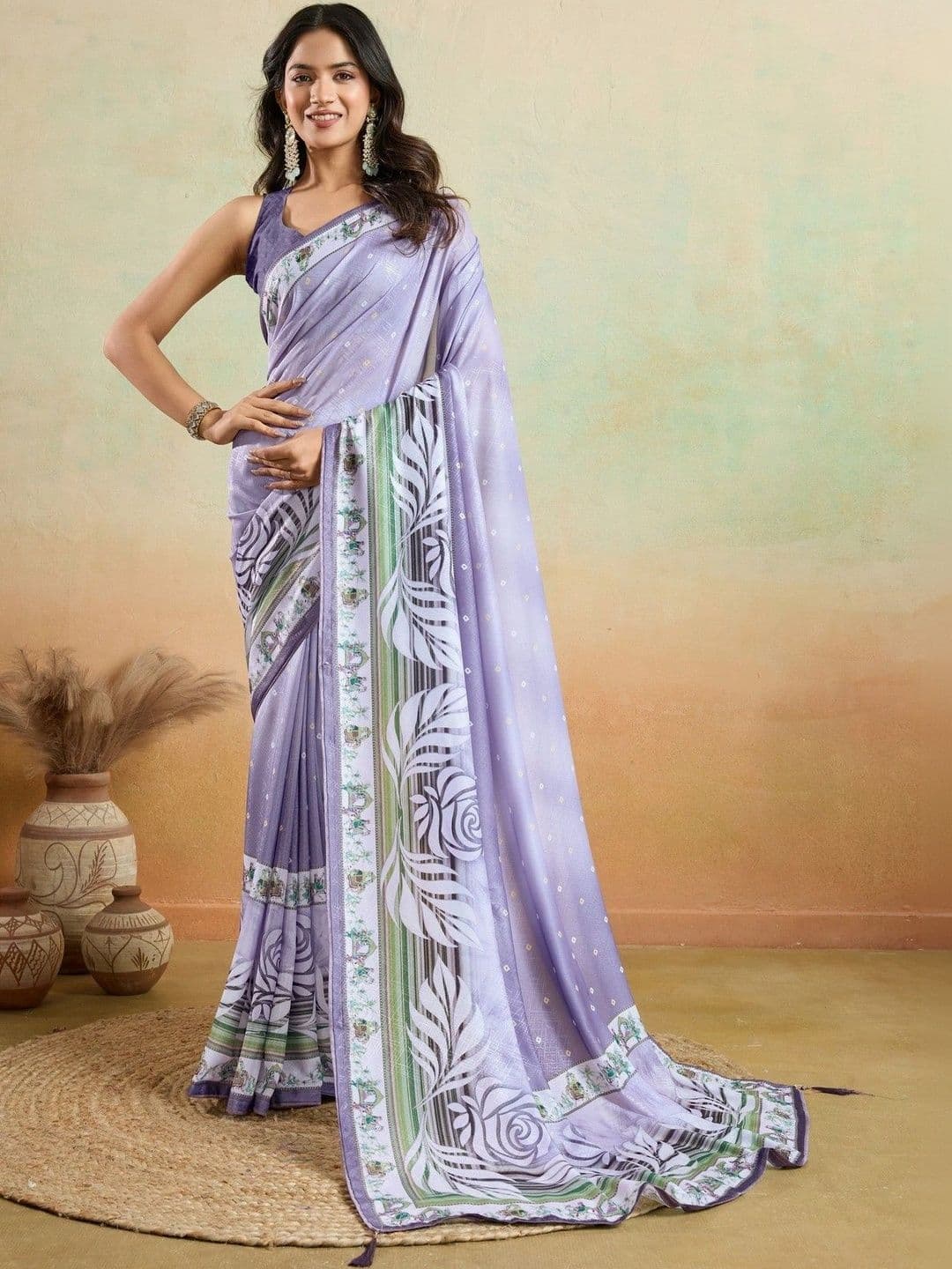 Mitera Pure Crepe Saree - view 1