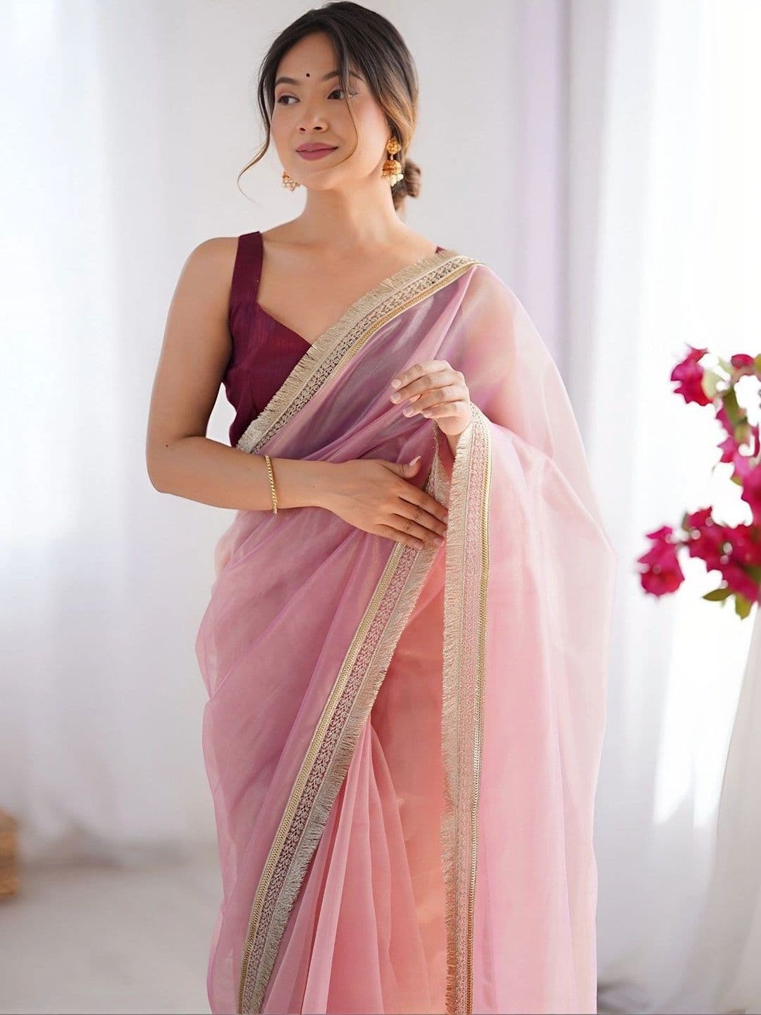all about you Net Saree - view 1