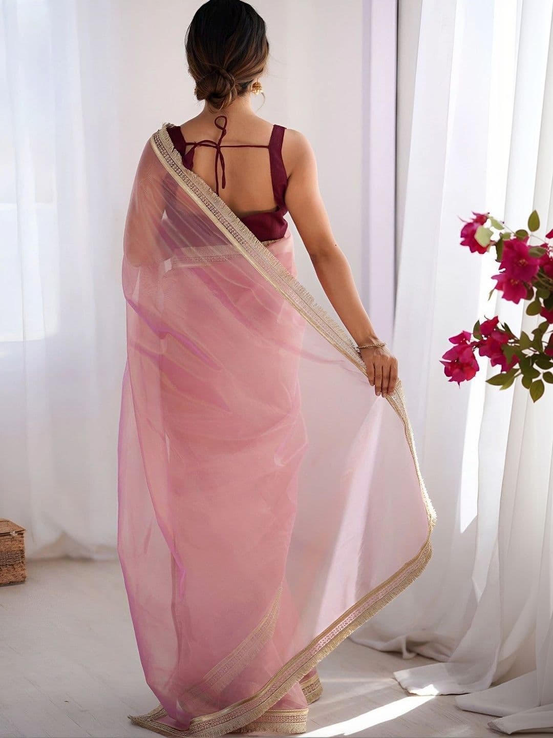 all about you Net Saree thumbnail 4