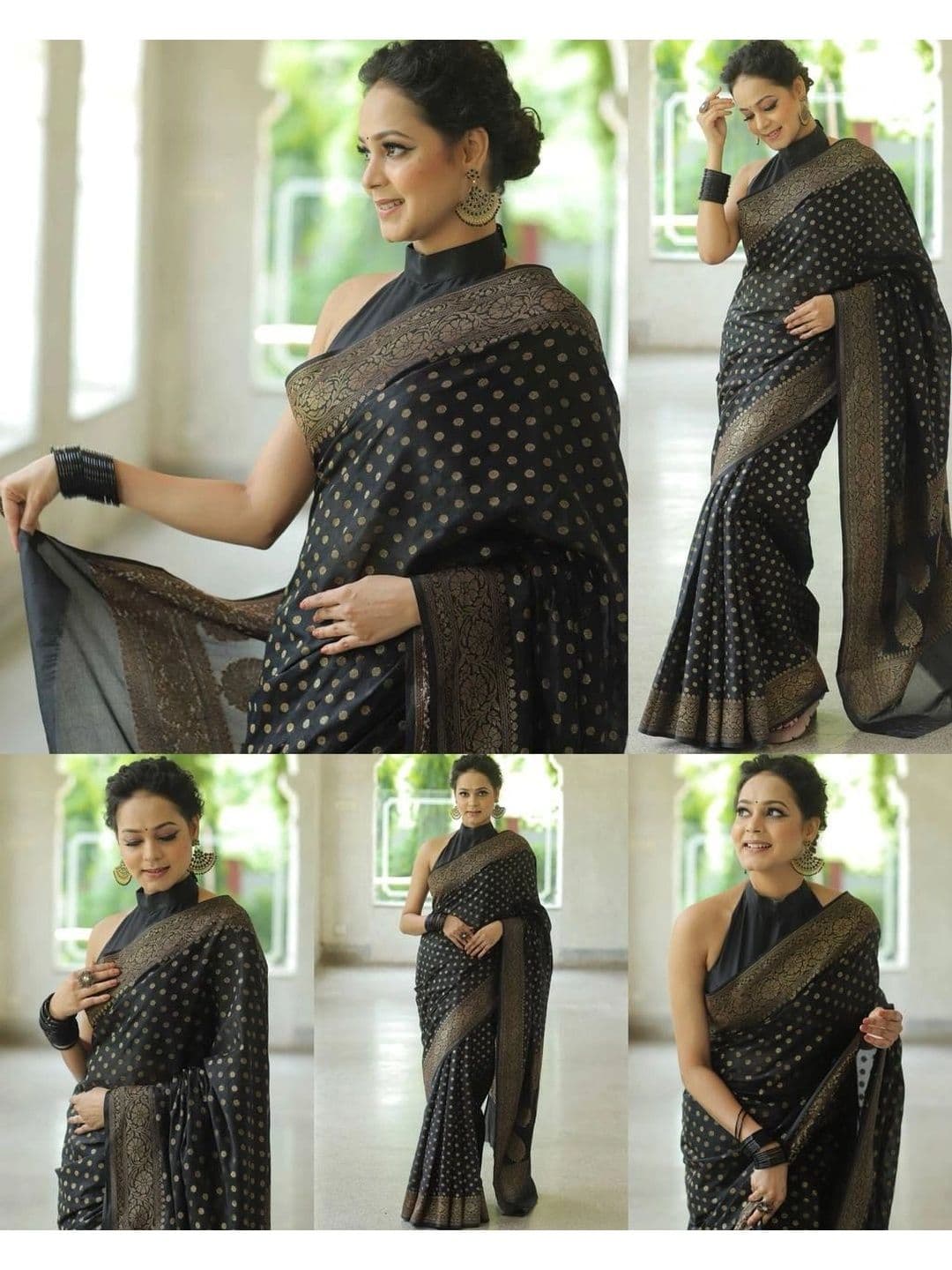 House Of Nazakat Woven Design Zari Art Silk Banarasi Saree thumbnail 4
