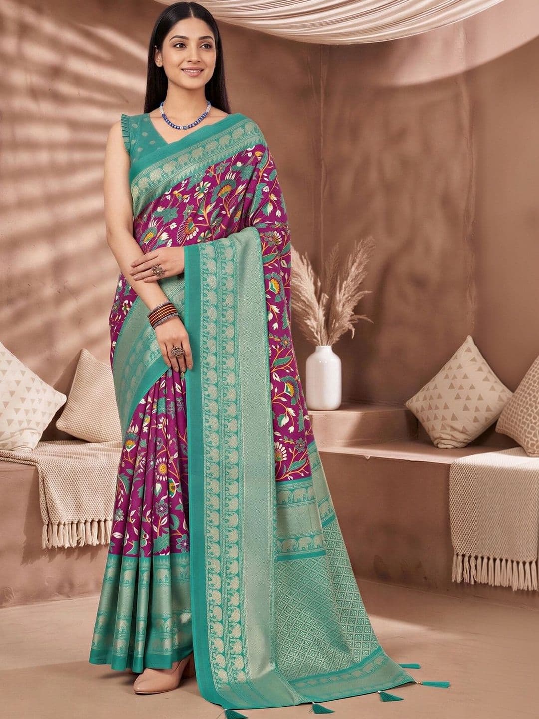 Anouk Paisley Zari Designer Saree - view 1