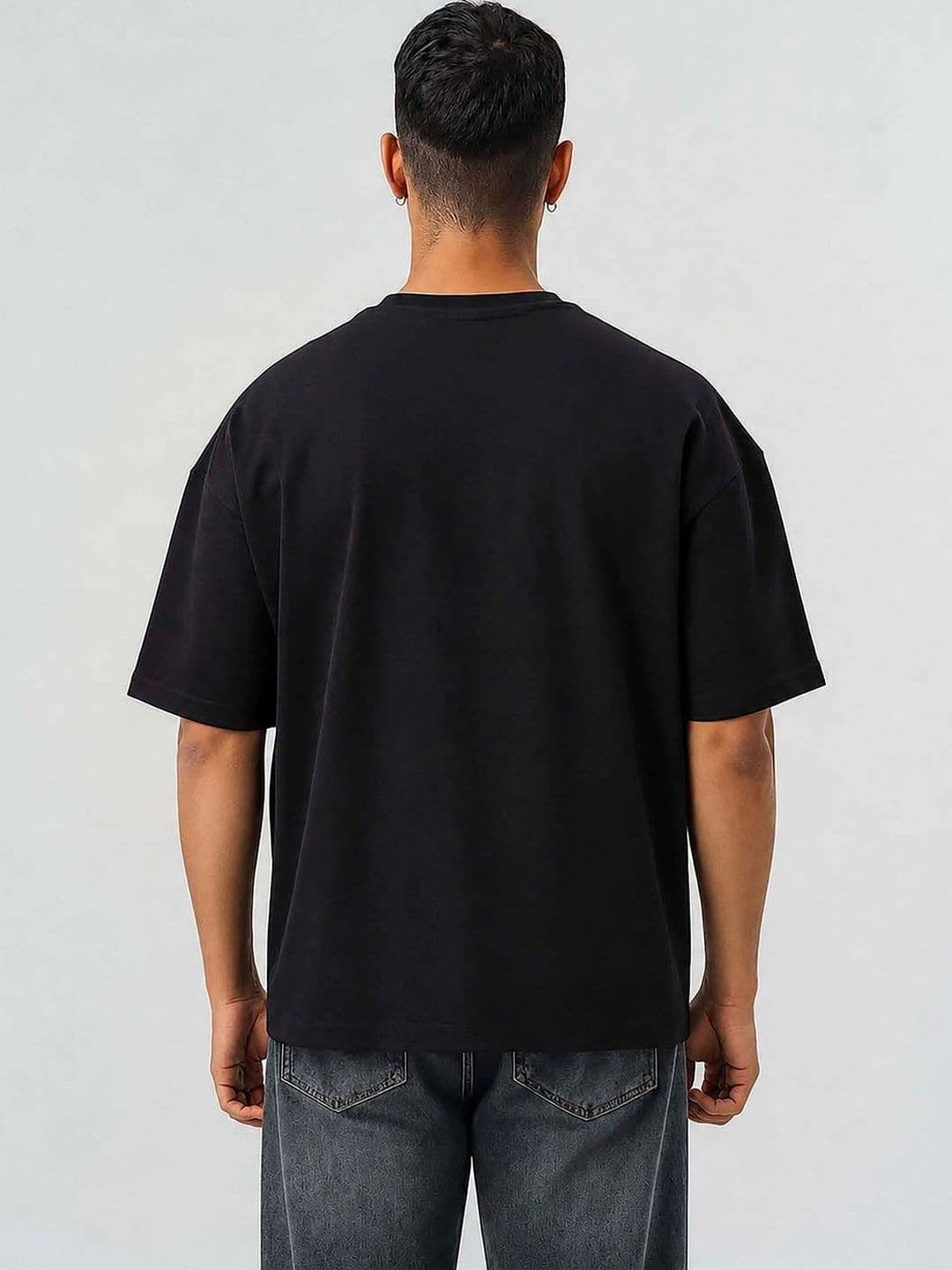 Mast & Harbour Men Printed Drop-Shoulder Sleeves T-shirt thumbnail 4
