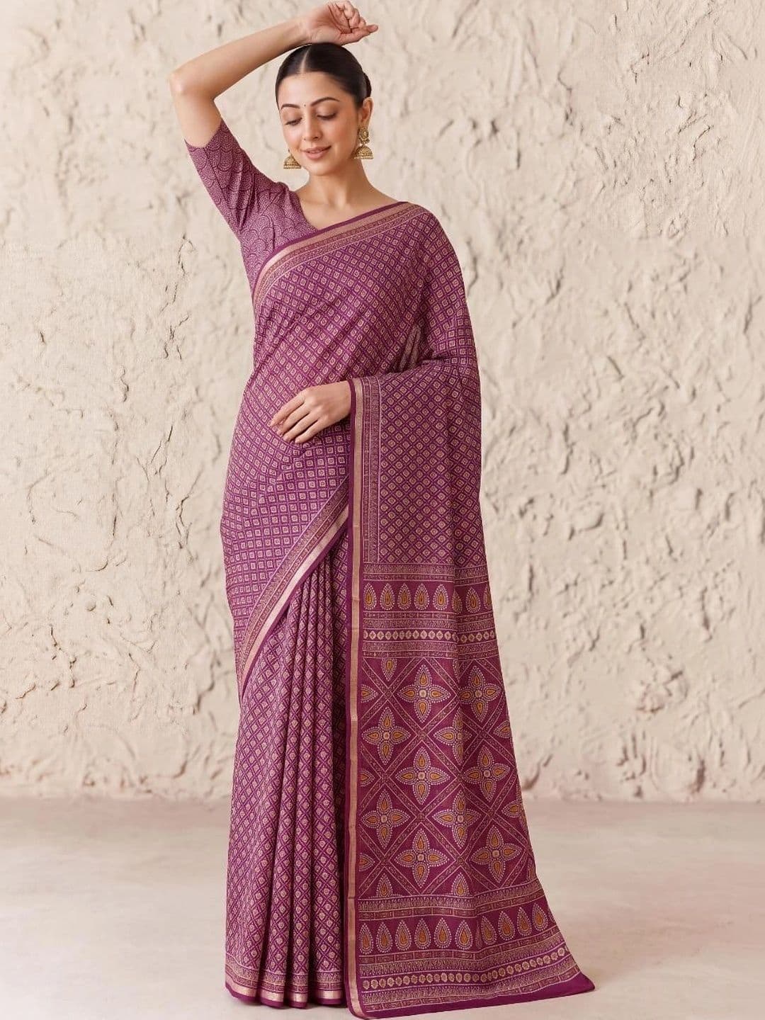 KRISHREE Embellished Silk Cotton Saree - view 1