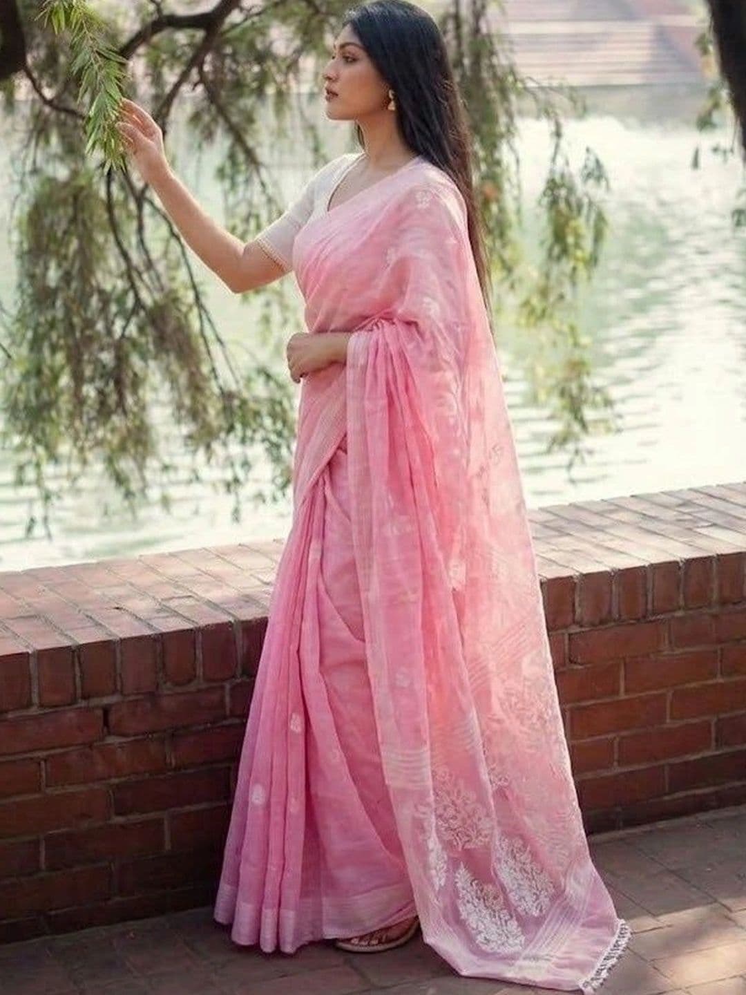 MITAL ENTERPRISE Embroidered Art Silk Saree thumbnail 3