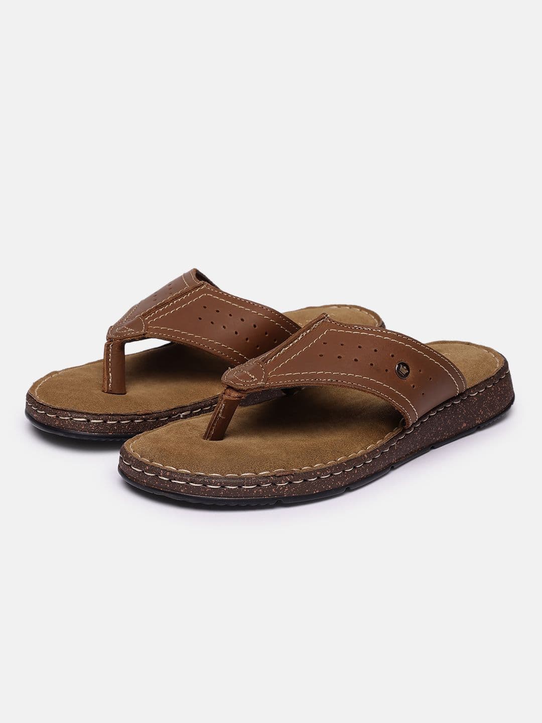 Louis Philippe Men Leather Comfort Sandals - view 1