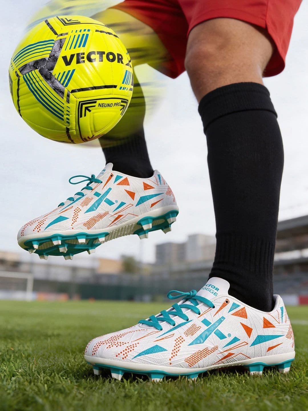 VECTOR X Trigger 3D textured Synthetic leatherTPU Sole Football Shoes - view 1