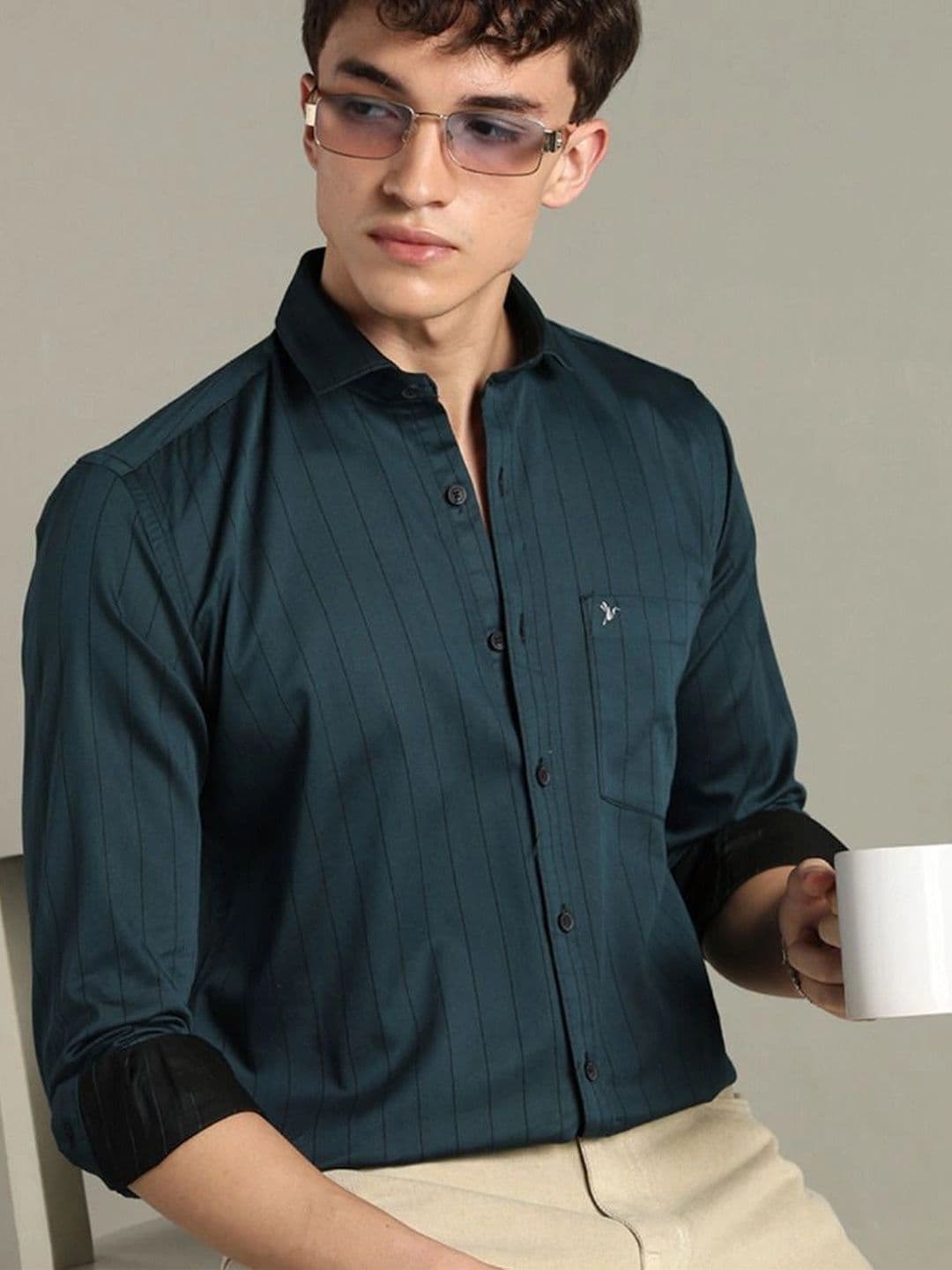 BLUEISLAND Men Comfort Striped Casual Shirt thumbnail 3