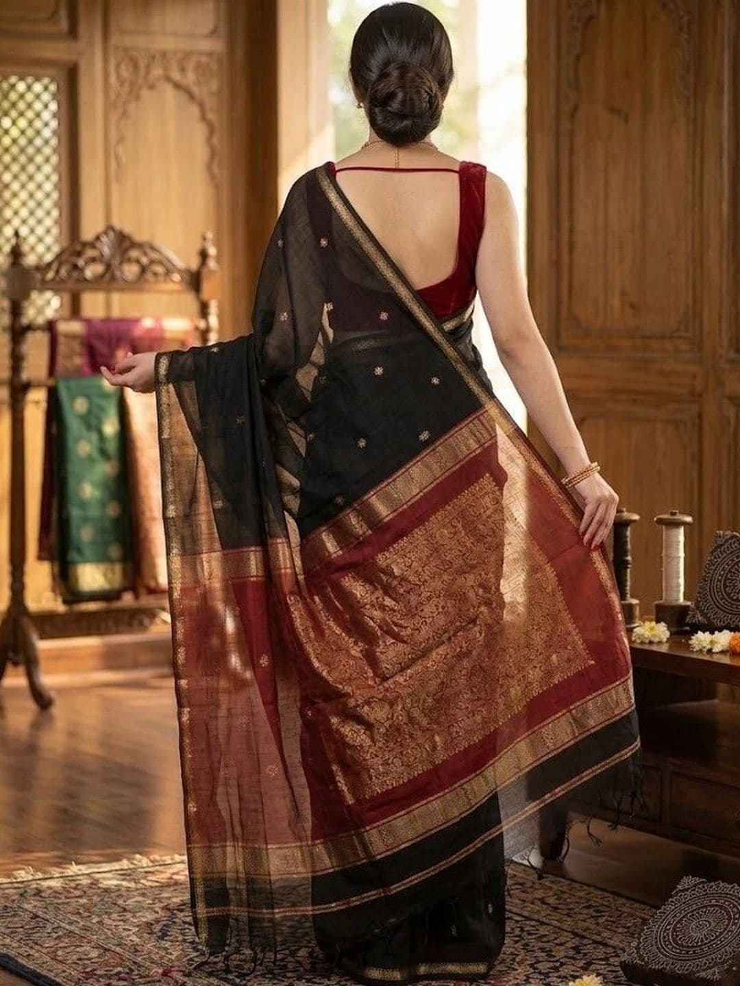 MITAL ENTERPRISE Zari Art Silk Saree thumbnail 3