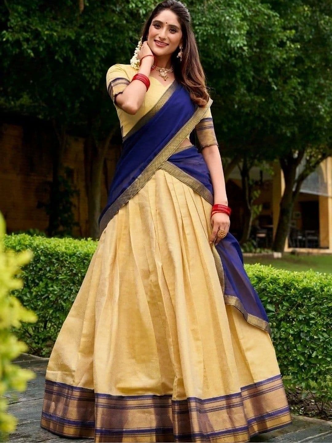 KALINI Ready to Wear Lehenga & Unstitched Blouse With Dupatta thumbnail 2