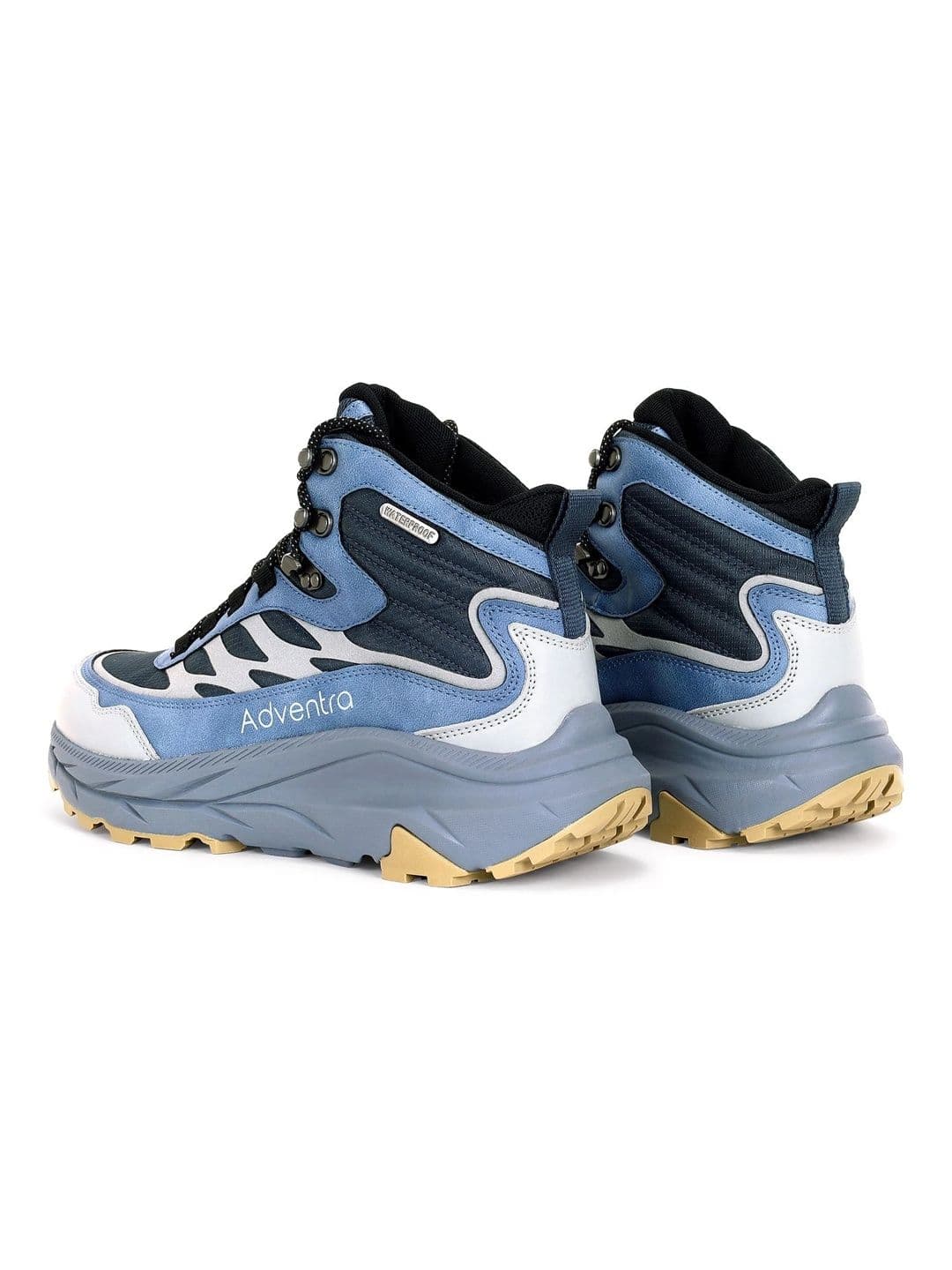 Adventra Sports Waterproof Mid Ankle Hiking Shoes with Anti-Skid Rubber Sole ET1112 Blue thumbnail 3