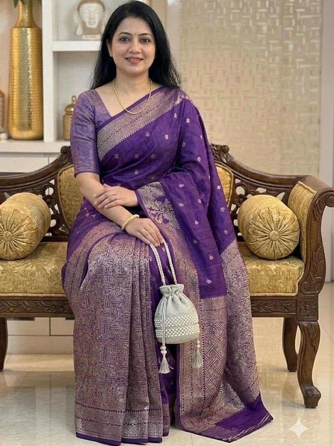 MITAL ENTERPRISE Woven Design Zari Art Silk Saree thumbnail 2