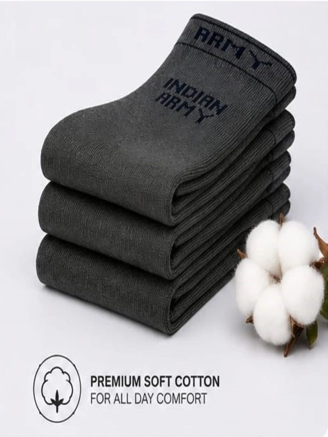 PinKit Men Pack of 5 Cotton Assorted Calf Length Socks thumbnail 3