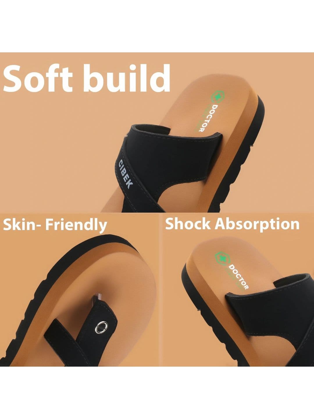 DOCTOR CIBEK SOFT Men Colourblocked Thong Flip-Flops thumbnail 4