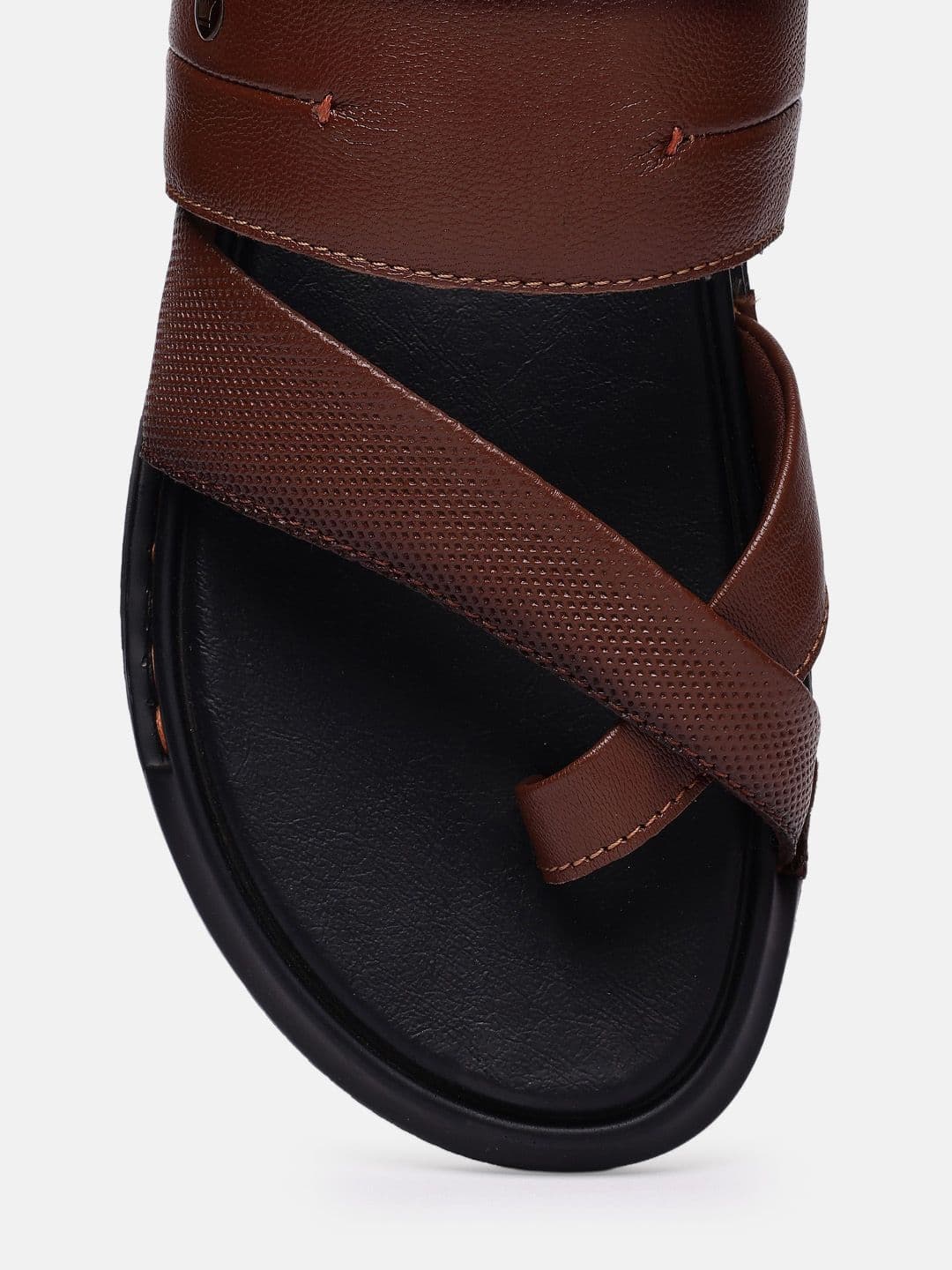 Louis Philippe Men Leather Slip-On Sandals thumbnail 2