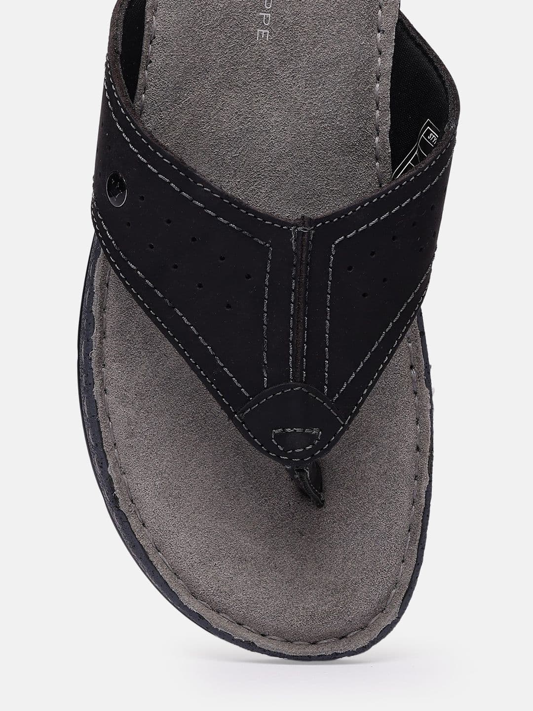 Louis Philippe Men Leather Comfort Sandals thumbnail 6