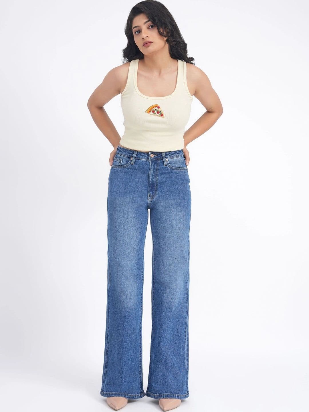Defrost Jeans Women Wide Leg High-Rise Stretchable Jeans thumbnail 6
