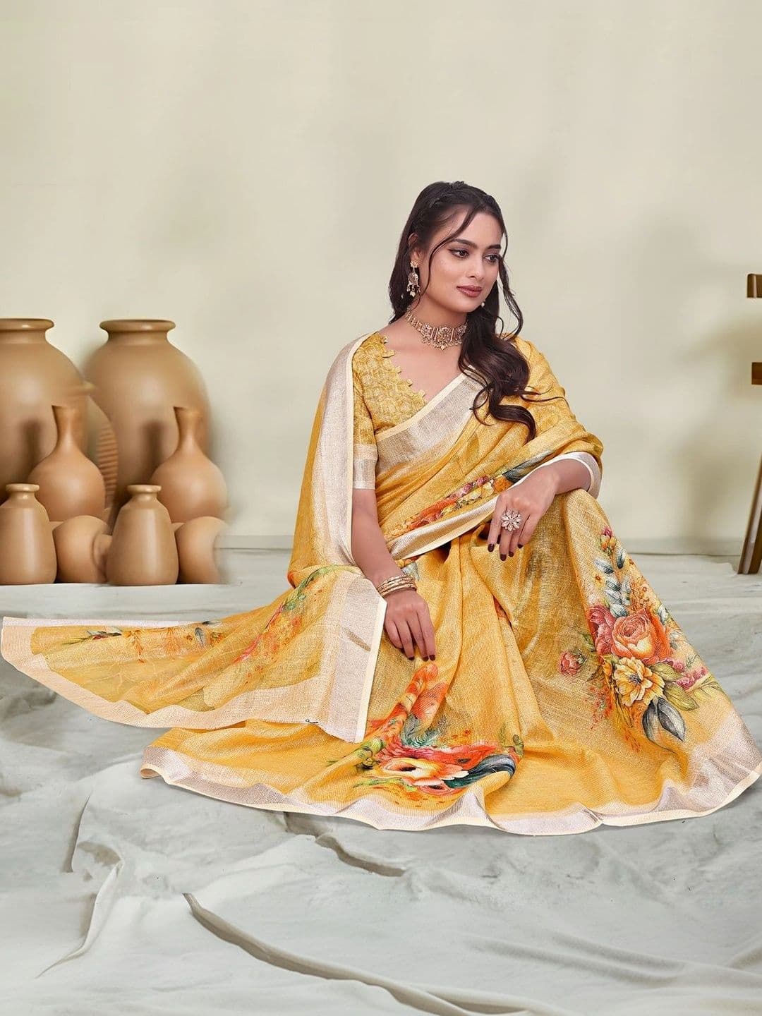 KALINI Floral Saree thumbnail 4