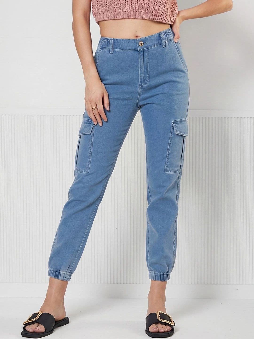 Mast & Harbour Women Regular Fit High-Rise Heavy Fade Stretchable Jeans thumbnail 6