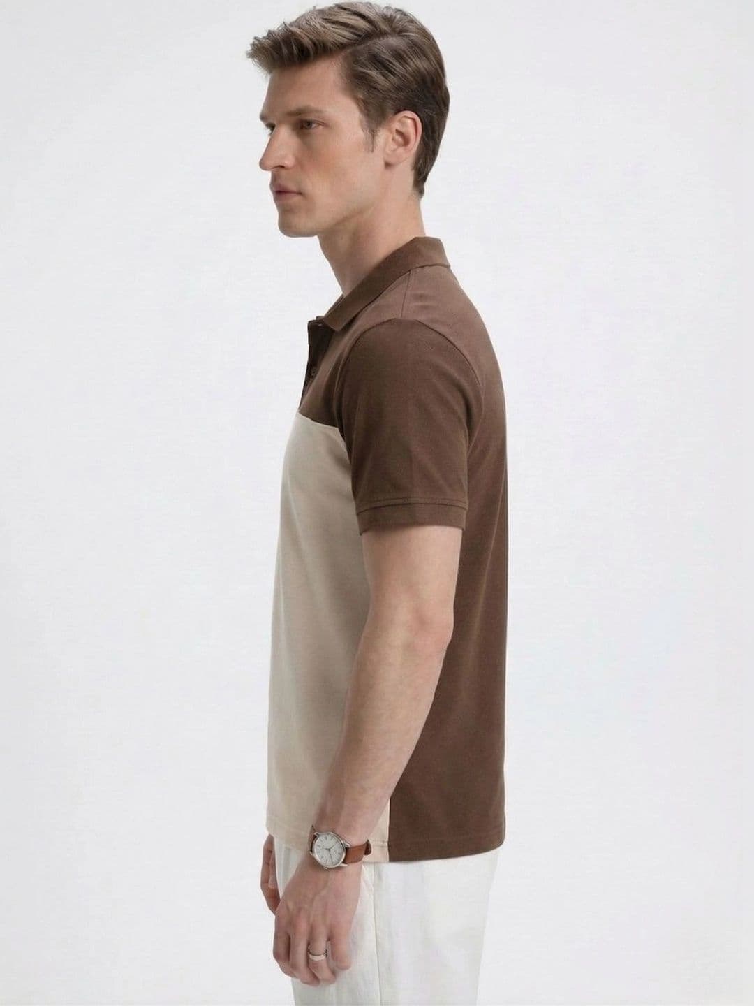 Kook N Keech Men Colourblocked Polo Collar T-shirt thumbnail 5