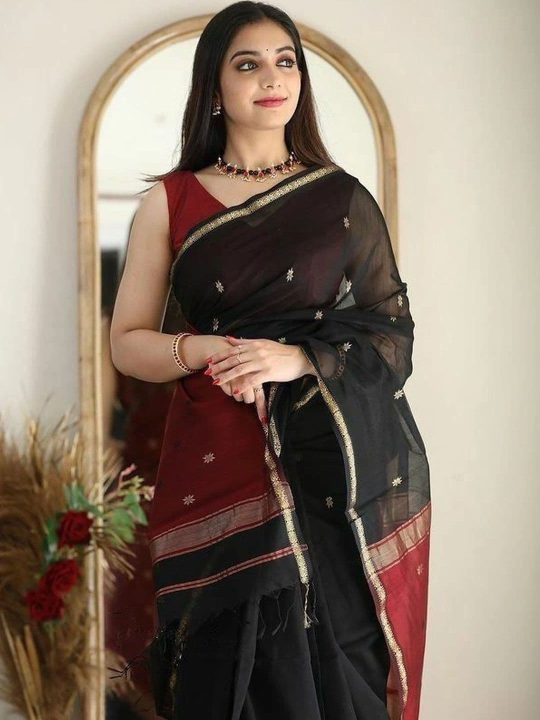 MITAL ENTERPRISE Zari Art Silk Saree thumbnail 4