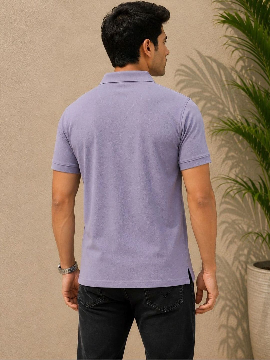 OZONECO Men Brand Logo Polo Collar T-shirt thumbnail 5