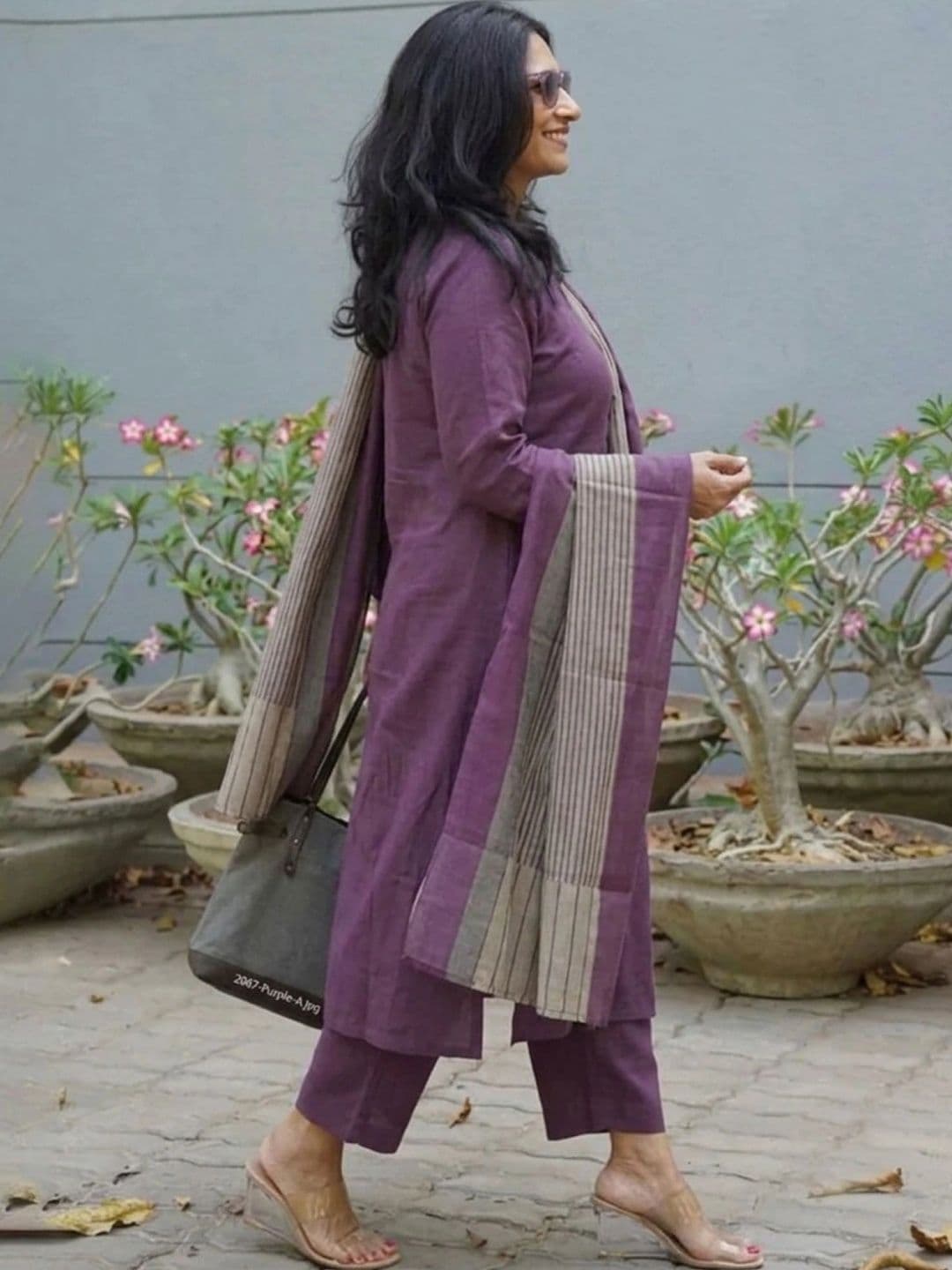 KALINI Women Regular Kurta with Trousers & With Dupatta thumbnail 2