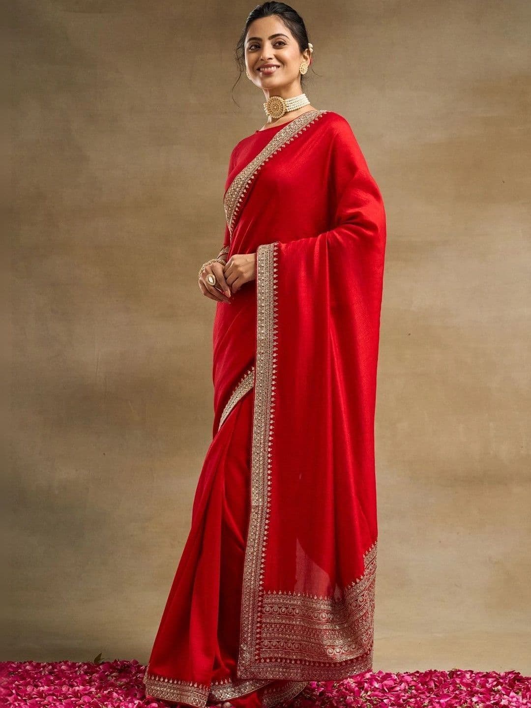 kasee Embroidered Silk Blend Designer Saree thumbnail 7