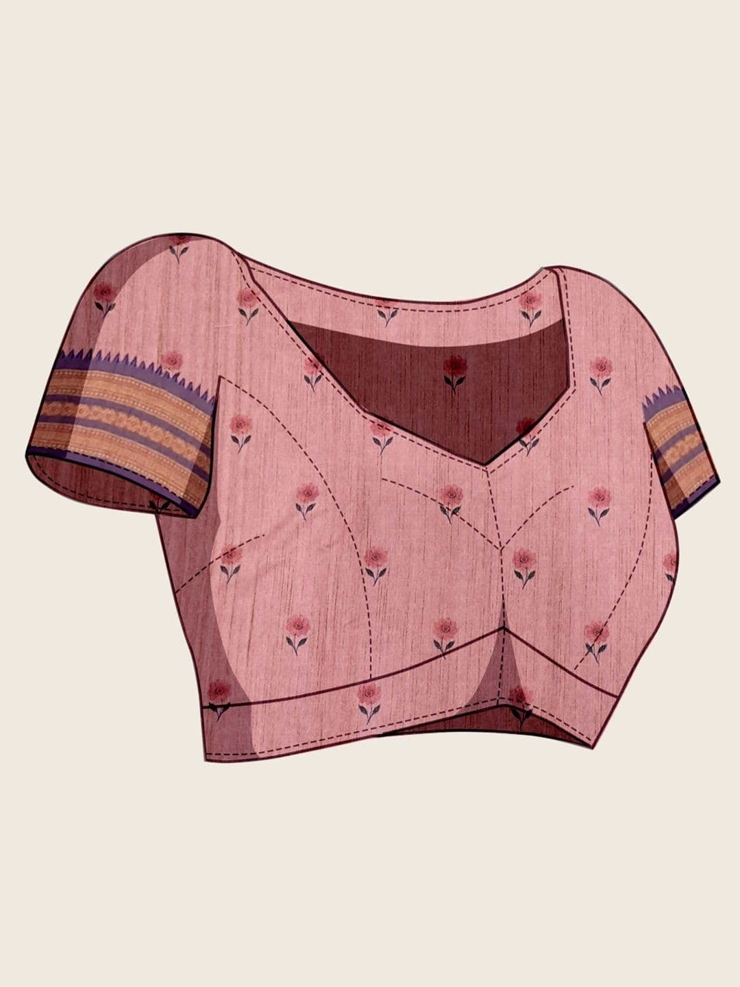 Mitera Floral Embroidered Saree thumbnail 4