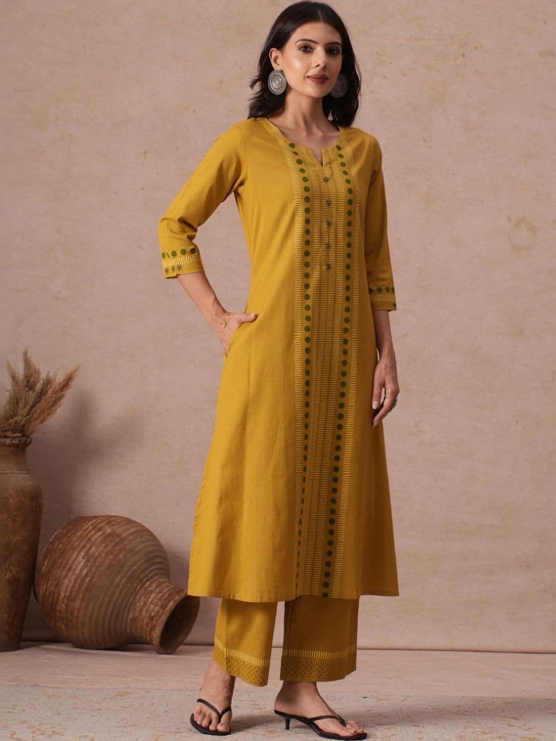 KAMI KUBI Women Geometric Printed Kurta thumbnail 6