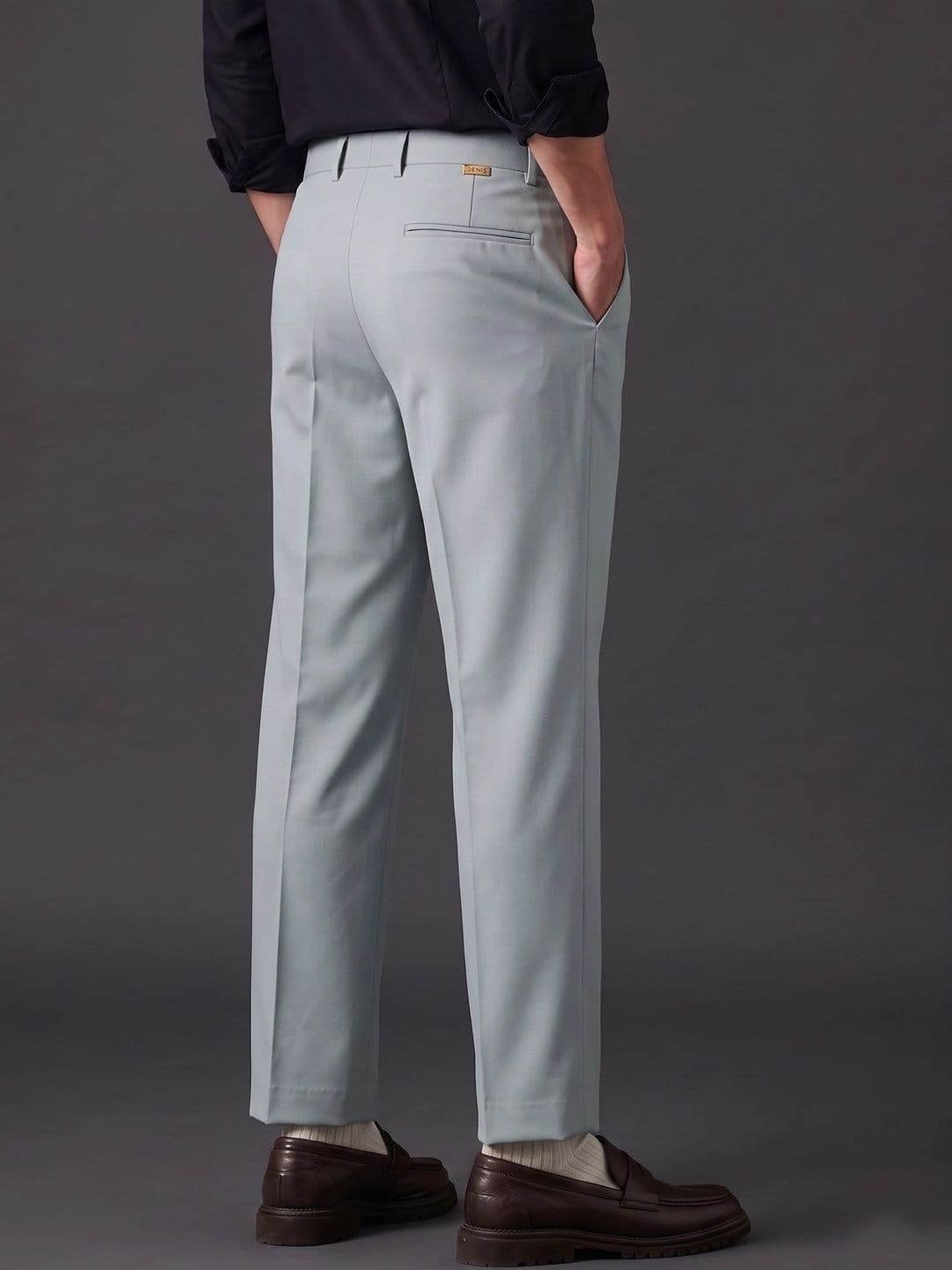 HERE&NOW Men Smart Straight Fit Trousers thumbnail 5