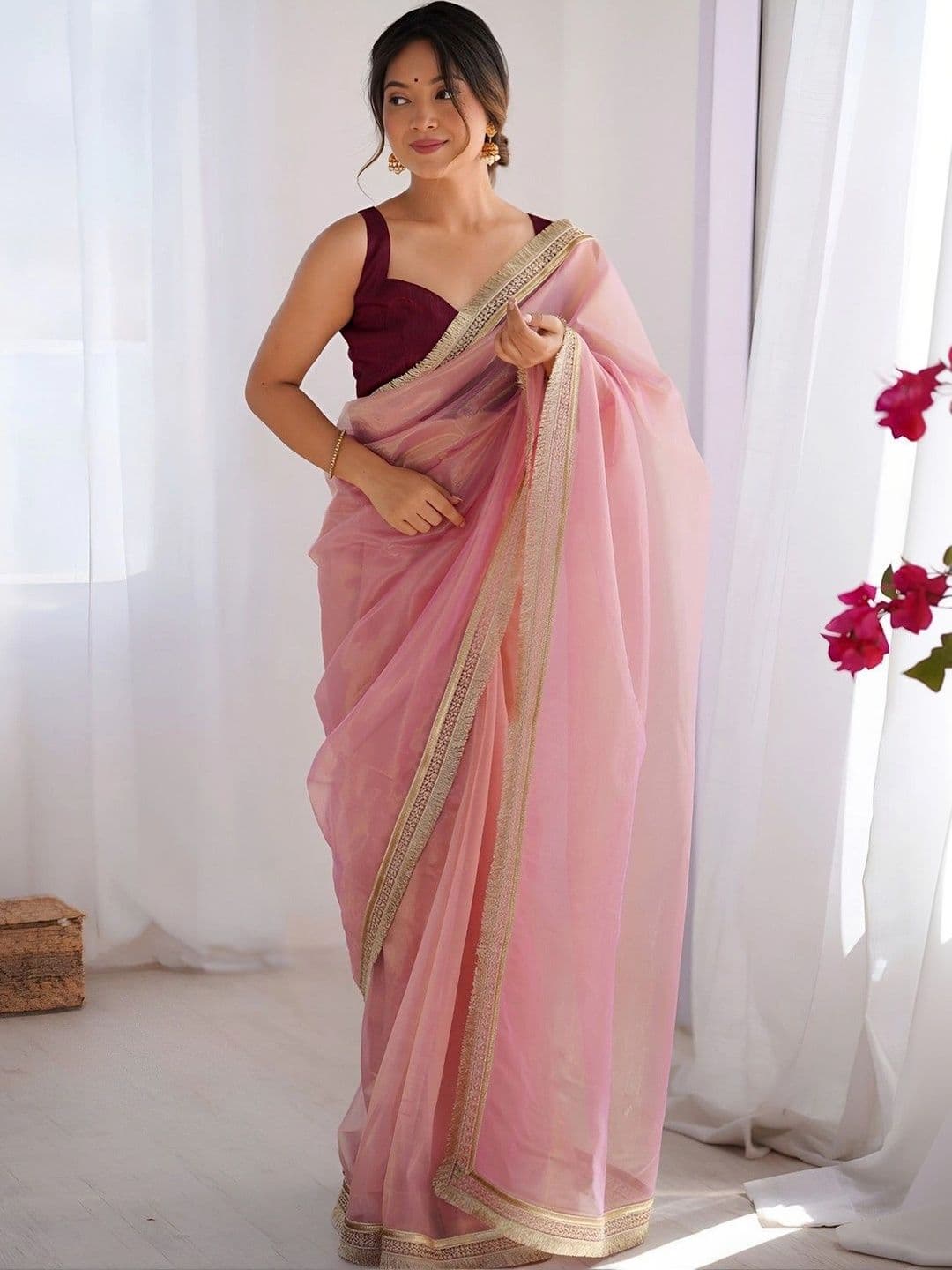 all about you Net Saree thumbnail 5