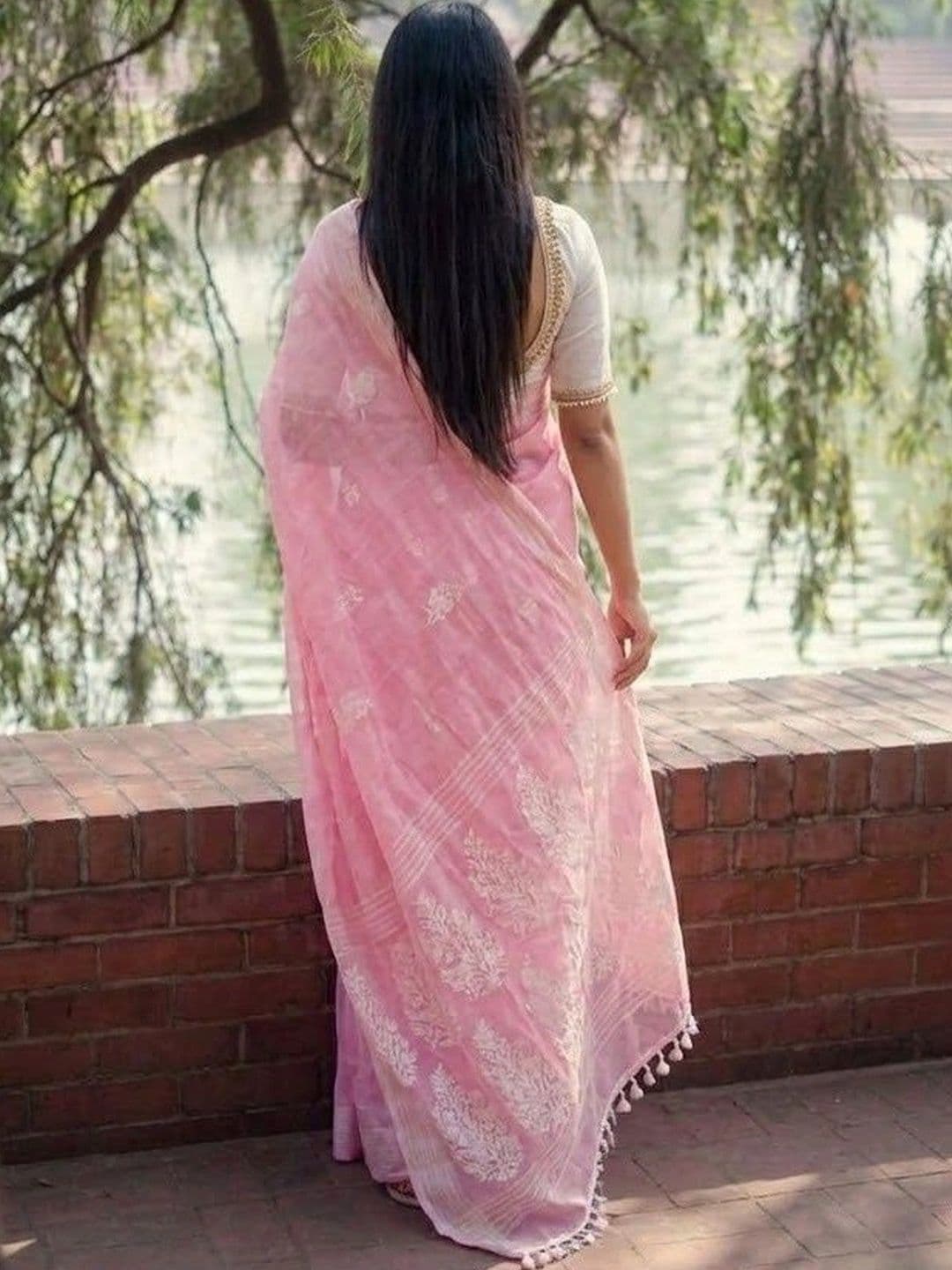 MITAL ENTERPRISE Embroidered Art Silk Saree thumbnail 2