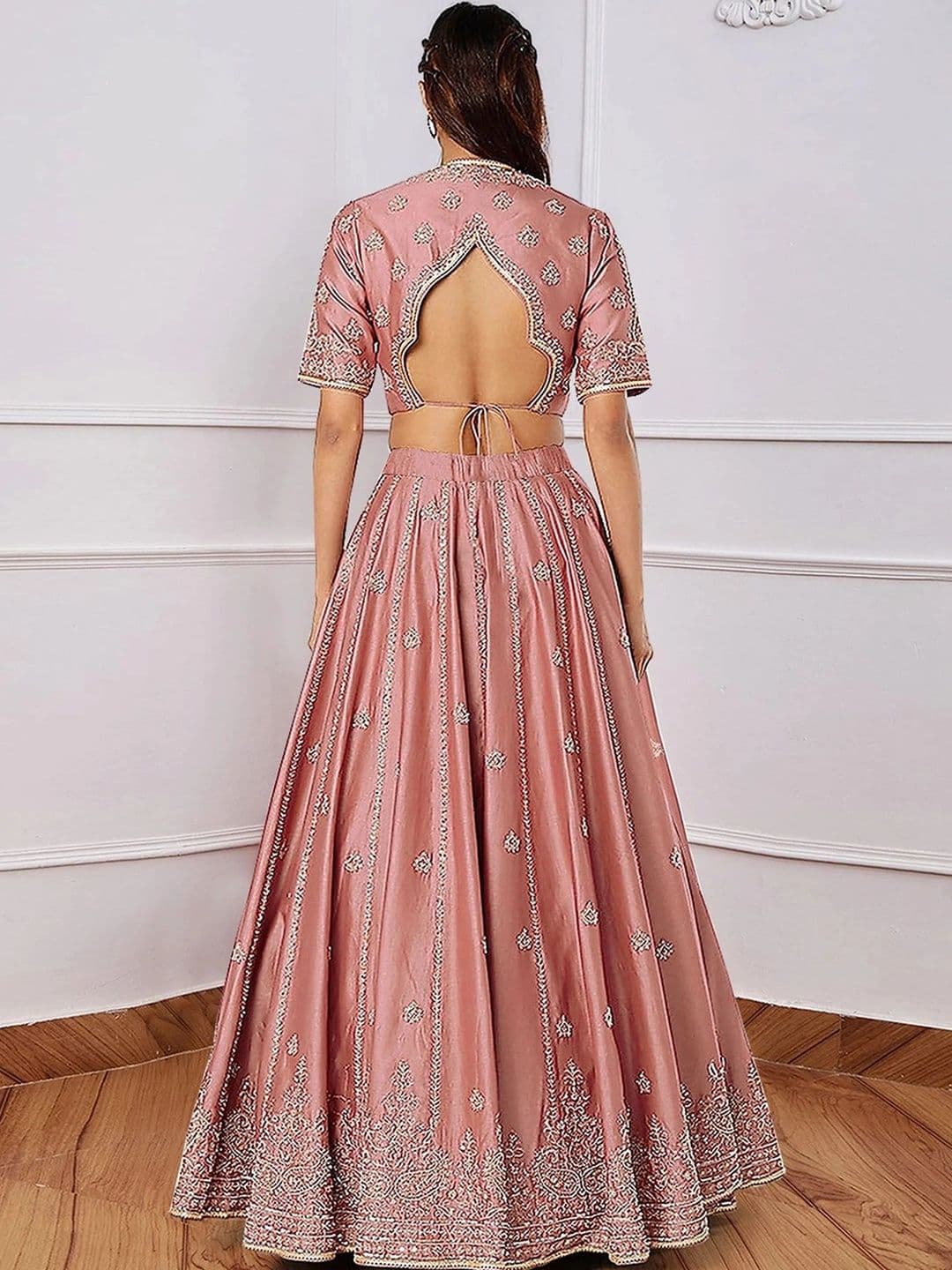 Moda Rapido Embroidered Semi-Stitched Lehenga & Unstitched Blouse With Dupatta thumbnail 5