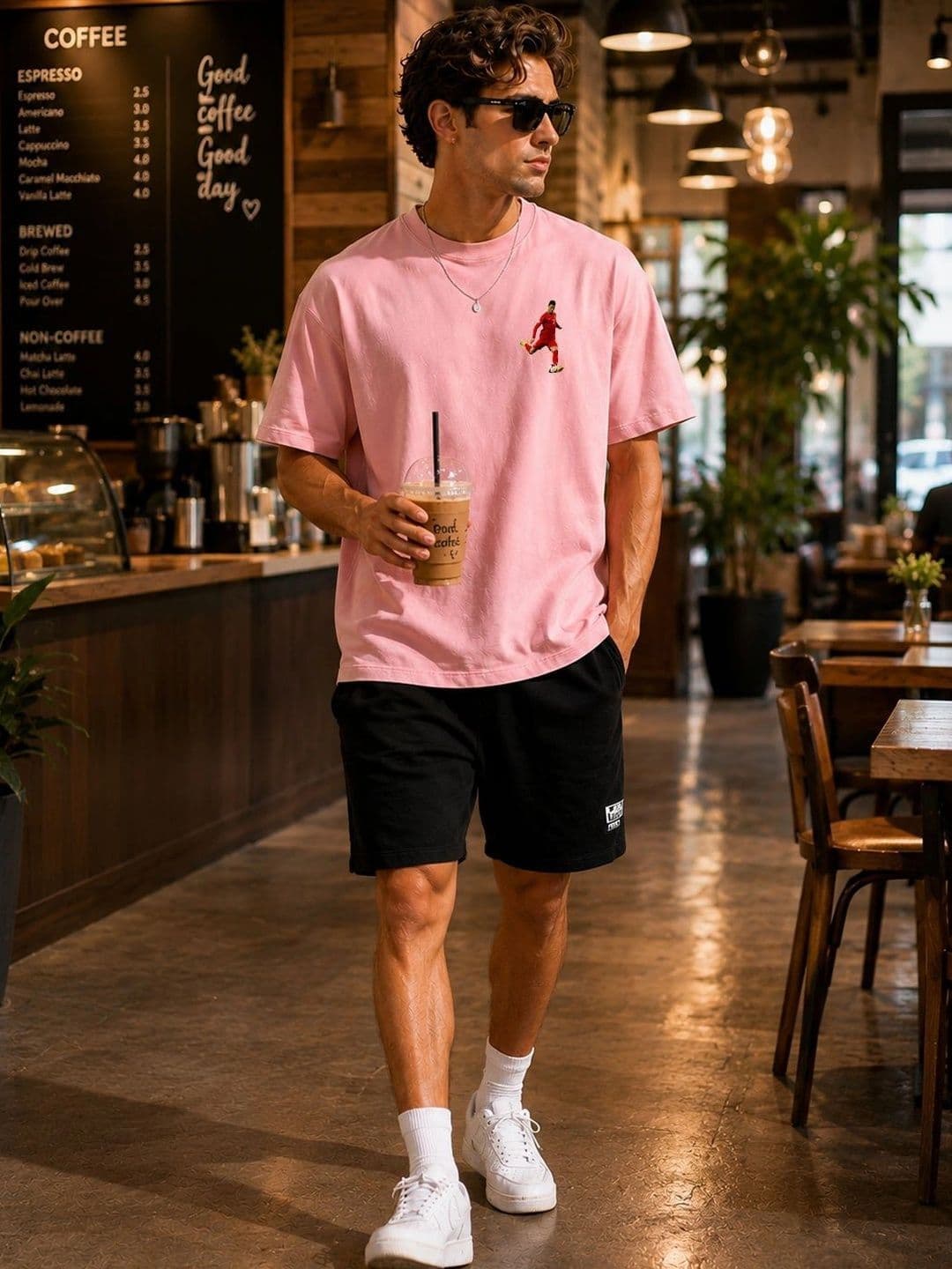 8 Minutes Men Printed Short Sleeves Round Neck T-shirt thumbnail 2