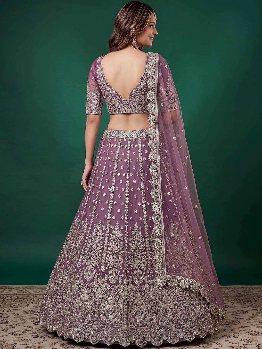 Zeel Clothing Embroidered Semi-Stitched Lehenga & Unstitched Blouse With Dupatta thumbnail 5