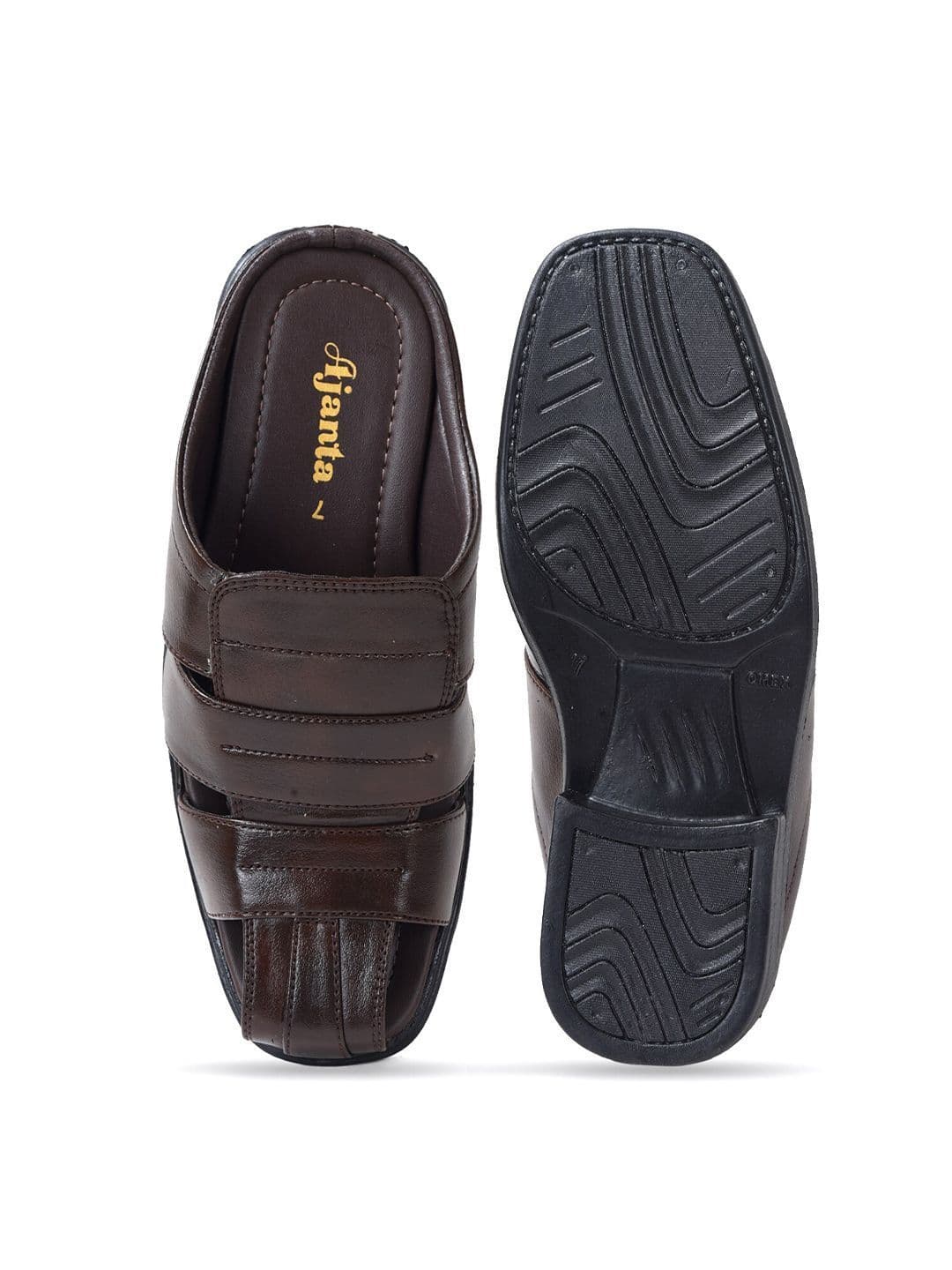 Ajanta Men Brown Comfort Sandals thumbnail 3