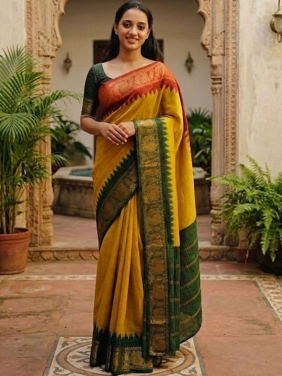 MITAL ENTERPRISE Striped Zari Art Silk Saree - view 1