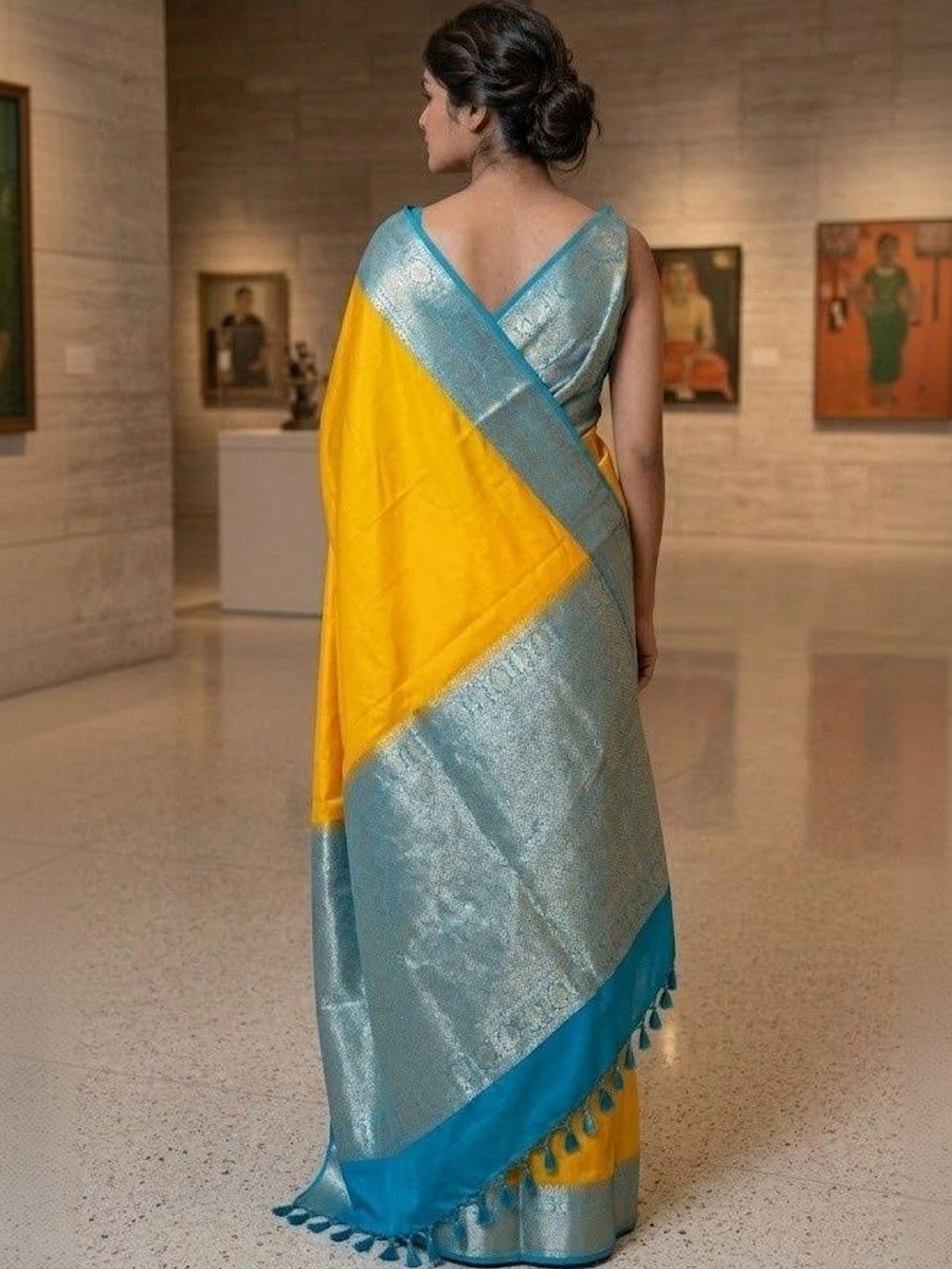 MITAL ENTERPRISE Zari Art Silk Saree thumbnail 4