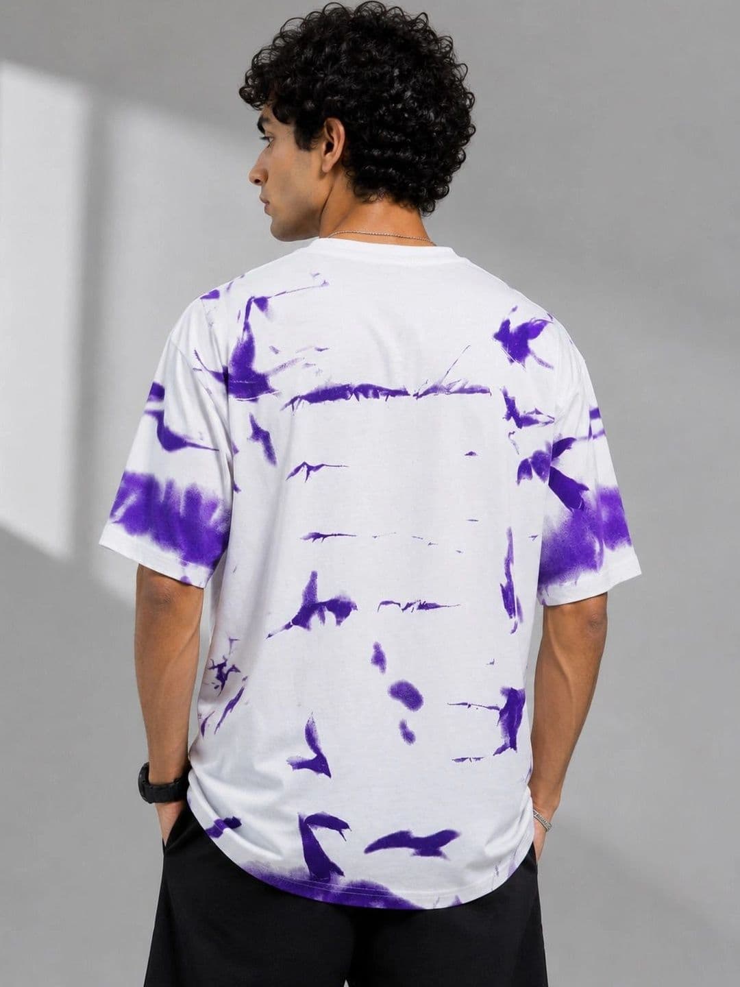 AEMA Men Oversized Typography Printed T-shirt thumbnail 2