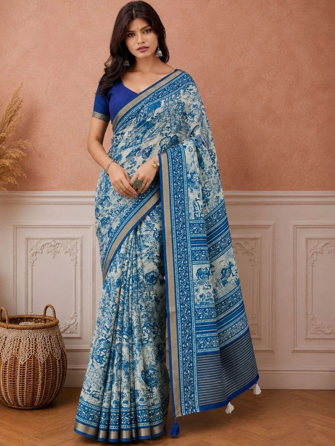 all about you Silk Cotton Designer Saree - view 1