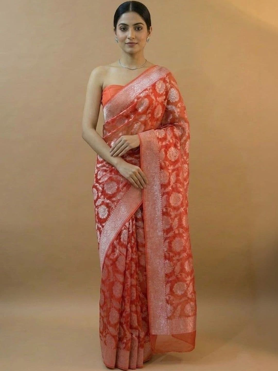 MITAL ENTERPRISE Woven Design Zari Art Silk Saree - view 1