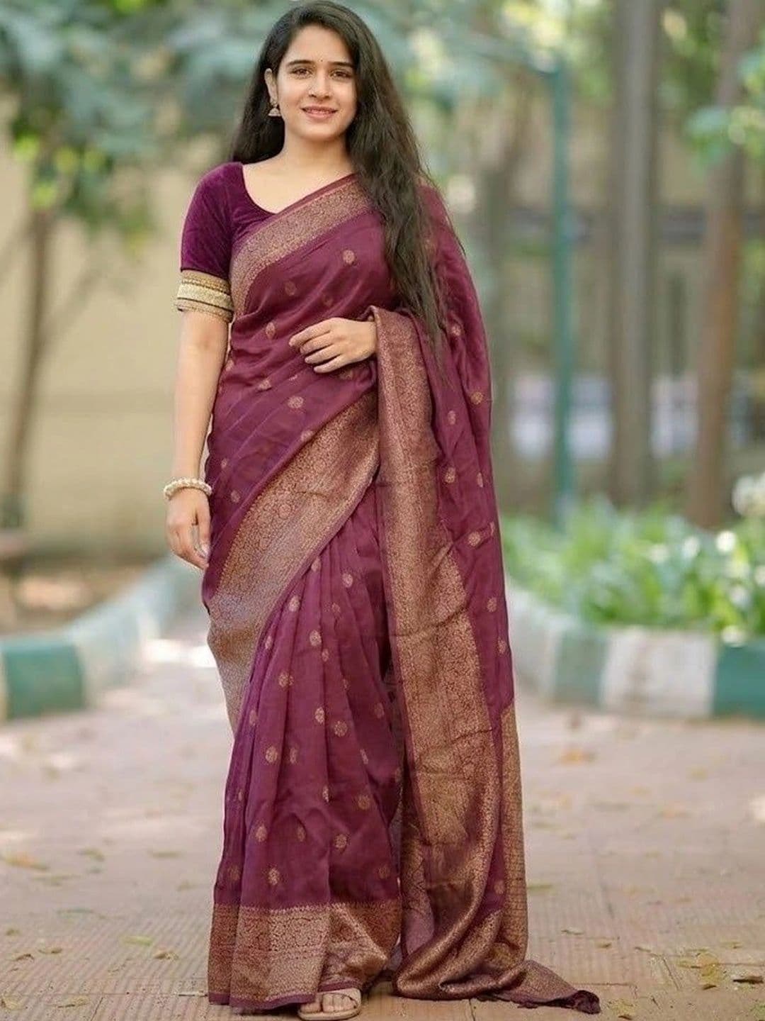 MITAL ENTERPRISE Woven Design Zari Art Silk Saree - view 1