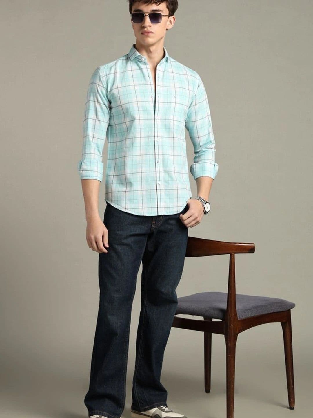 BLUEISLAND Men Comfort Checked Casual Shirt thumbnail 3